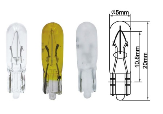 AMPUL 12V. 1,2W KÜÇÜK DİPSİZ (T5)