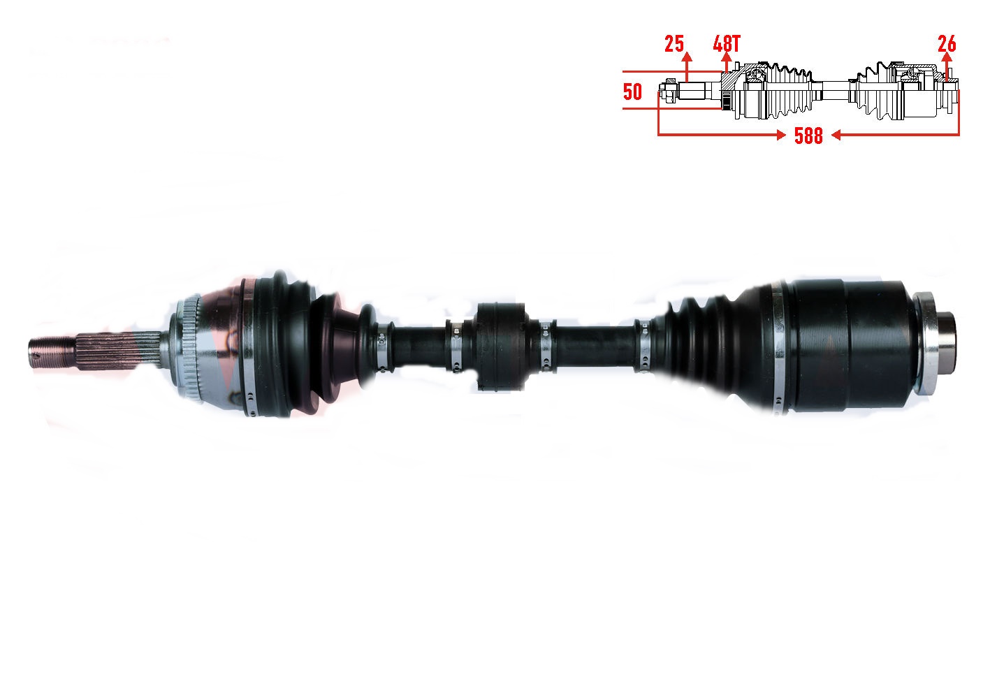 AKS KOMPLE (SAĞ)(ABSLİ)(588mm ABS-48) HYUNDAI ERA 1.5 CRDI 06-