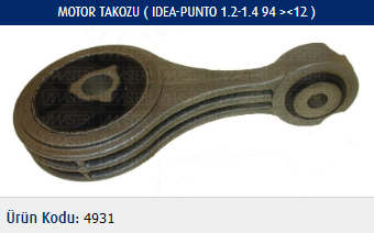 MOTOR TAKOZU FIAT IDEA 1.2-1.4 94-12 / PUNTO 1.2-1.4 94-12