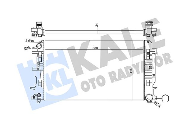 SU RADYATÖRÜ (MEKANİK)(MT) MB SPRINTER 3-T / 3.5-T / 4-T / 4.6-T / 5-T / VW CRAFTER 2.0/2.5TDI 06-