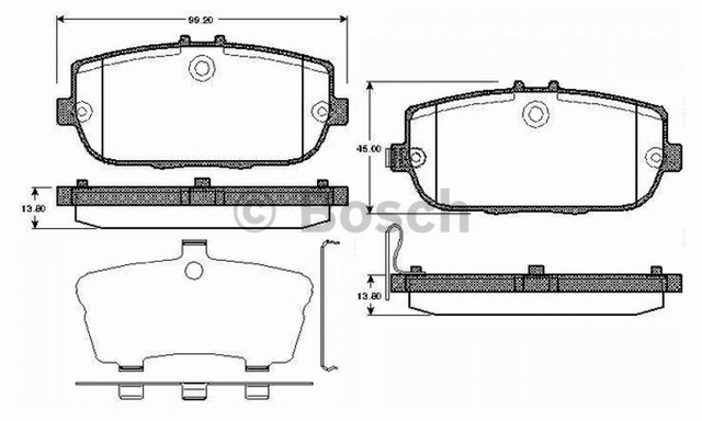 DİSK BALATA (ARKA)(YENİ NO:0986494190) MAZDA MX-5 III 1,8-2,0 05-