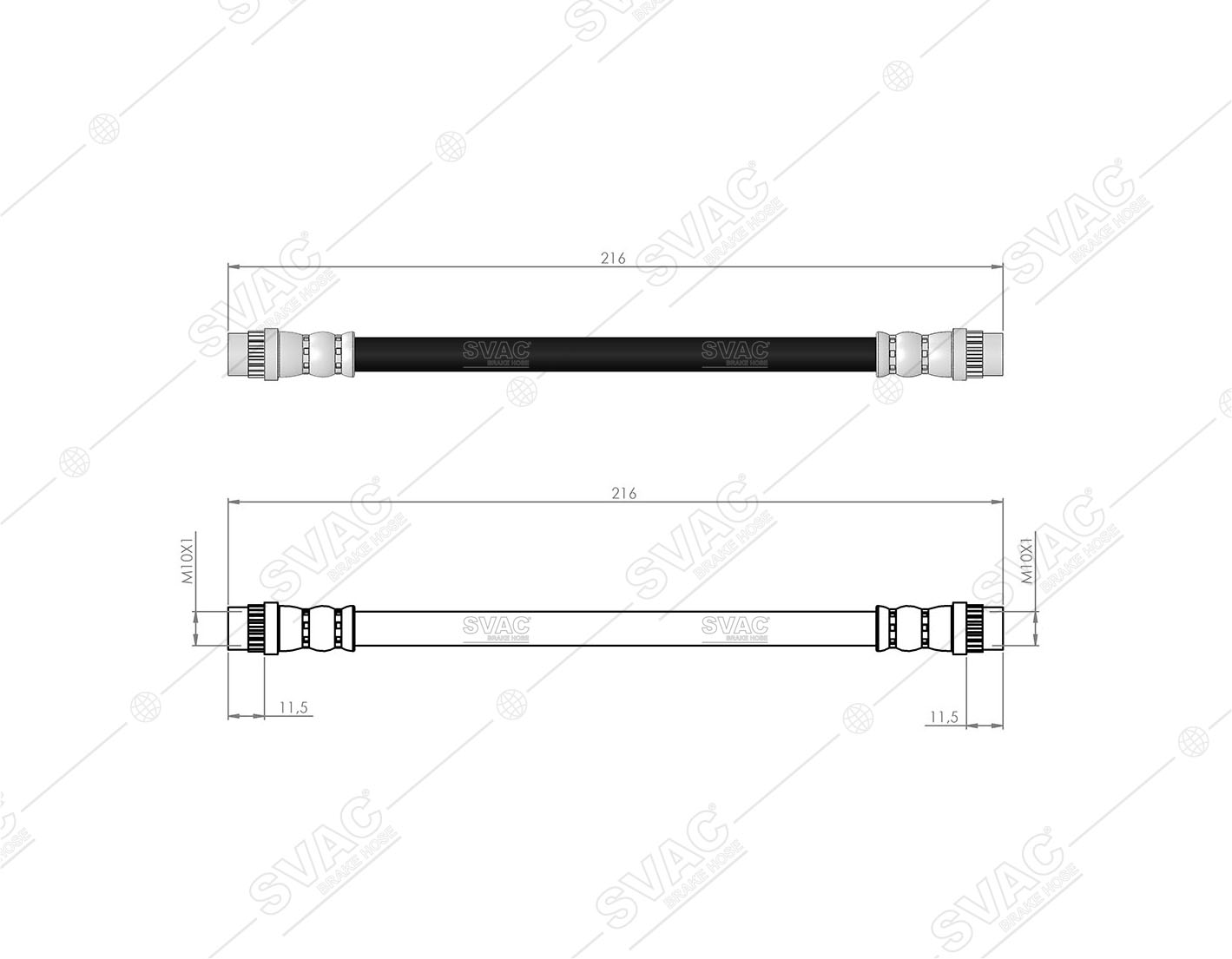 FREN HORTUMU (ARKA)(SAĞ) RENAULT CLIO III 05- / KANGOO 01- / NISSAN KUBISTAR 03-