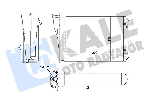 KALORİFER RADYATÖRÜ PEUGEOT 208 / 2008 12- - CITROEN C3 III 16- 1.2VTI 1.5/1.6HDI [MEKANİK] [200X157X42]