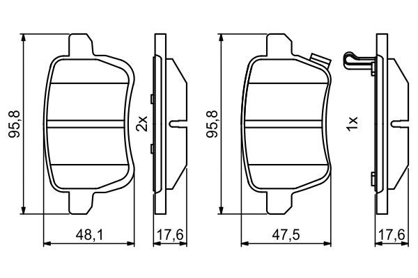 DİSK BALATA (ARKA) FIAT 500L 12- EGEA Hatchback 1.4 16-20 / ALFA ROMEO GIULIETTA 10=