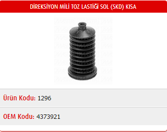 DİREKSİYON KÖRÜĞÜ (SOL) FIAT TOFAŞ M131 / M124 DKŞ