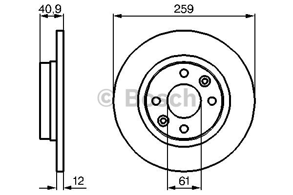 FREN DİSKİ (ÖN)(259MM) RENAULT SYMBOL II 08- / SYMBOL III 14- / TWINGO 01- / DACIA LOGAN 06- / SANDERO 10-