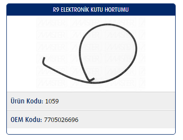 ELEKTRONİK KUTU HORTUMU RENAULT R9