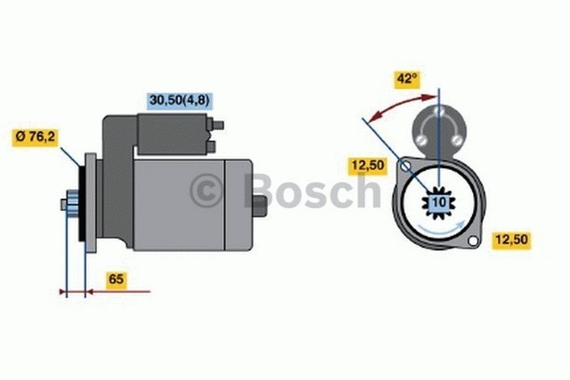 MARŞ MOTORU ( 12 V 10 DİŞ ) VW TRANSPORTER T5 2.5 TDI AXD - BNZ - AXE - BPC - BLJ