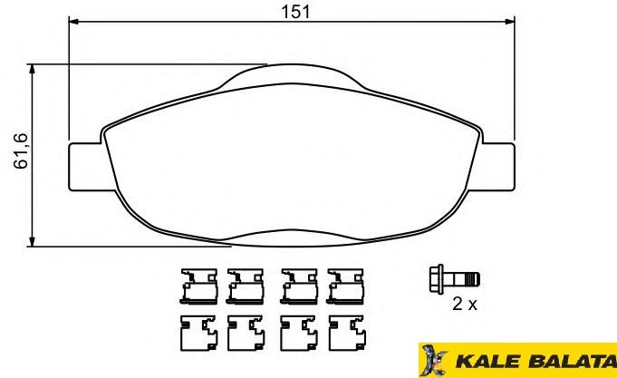 DİSK BALATA (ÖN) PEUGEOT 308 1,4 1,6 2,0 07-