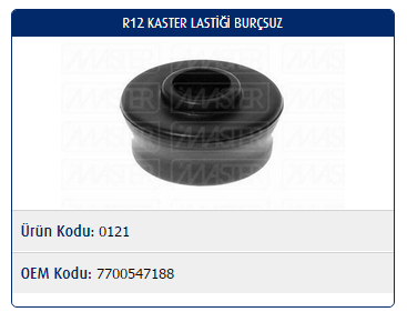 KASTER LASTİĞİ BURÇSUZ RENAULT R12