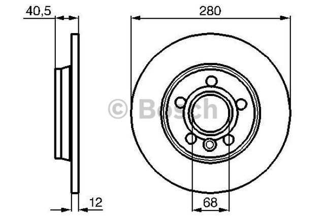 FREN DİSKİ (ARKA)(280MM) VW TRANSPORTER T4 98-