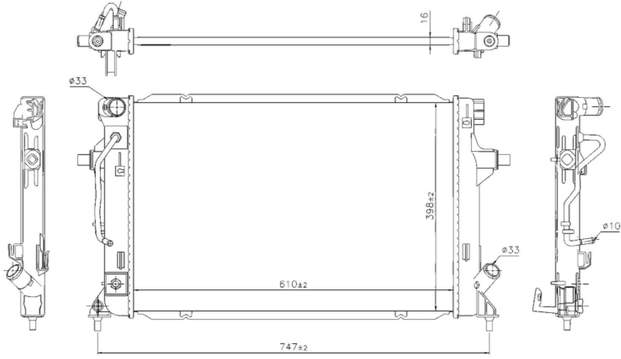 SU RADYATÖRÜ (BRAZING)(BHY912) HYUNDAİ ELANTRA / İ30 1.6İ 2015+ (610X398X16)