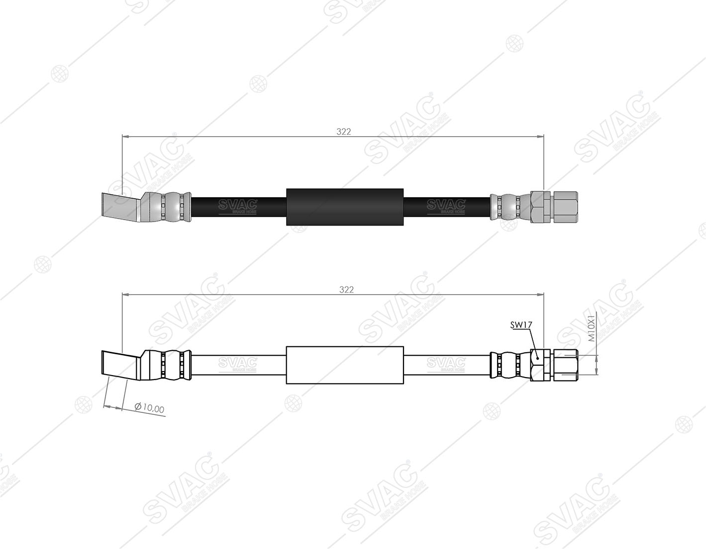 FREN HORTUMU (ÖN) OPEL ASCONA C 81-88 / ASTRA F 91-98 / CALIBRA A 90-94 / CORSA A 89-93 / CORSA B 94-00 / KADETT 81-89 / SAAB 9-5 00-09 / DAEWOO CIELO 95-97