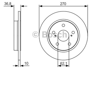 FREN DİSKİ (ARKA)(270MM) TOYOTA AURIS 10- / COROLLA 13-