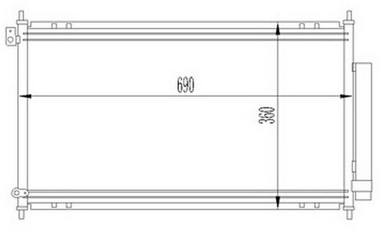 KLİMA RADYATÖRÜ HONDA ACCORD 2.0İ-2.4İ 16V 03- (690x360x16)