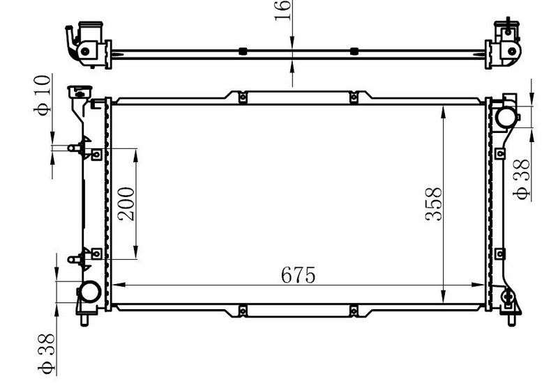 SU RADYATÖRÜ (BRAZİNG)(AT)(BSU018) SUBARU SUBARU LEGACY 94-