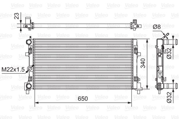 SU RADYATÖRÜ (650X340X23) VW POLO V 1.0-1.0 TSI-1.2-1.2 TSI-1.4 TDI-1.6-1.6 TDI 09- (CJZC-CWVB-CAYB)