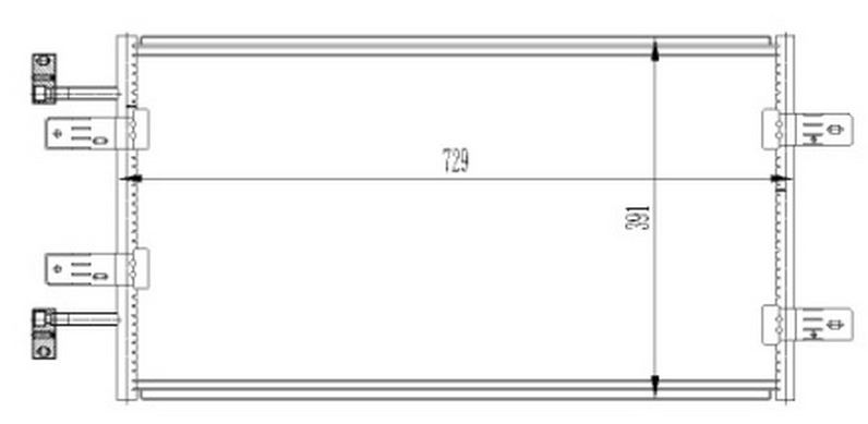 KLİMA RADYATÖRÜ RENAULT TRAFFİC II 2.0-2.5 DCİ / VİVARO 2.0-2.5 (729x391x16)