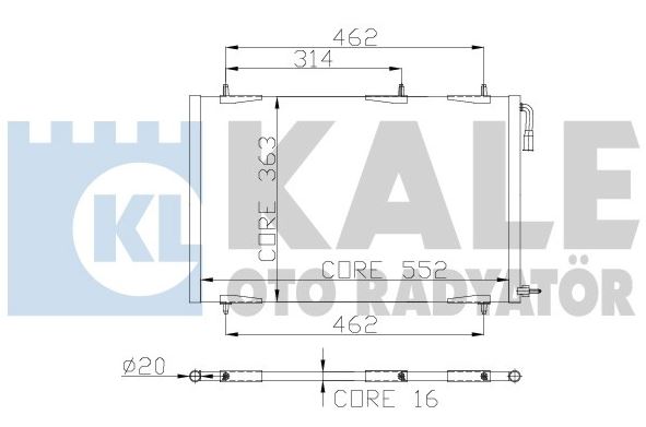 KLİMA RADYATÖRÜ (BRAZING)(MT)(KURUTUCUSUZ) PEUGEOT 206 1.4İ 16V-1.6İ 16V 02-