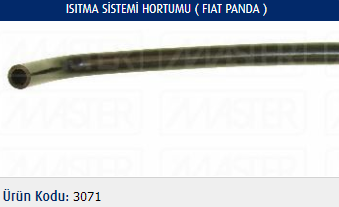 ISITMA SİSTEMİ HORTUMU FIAT PANDA