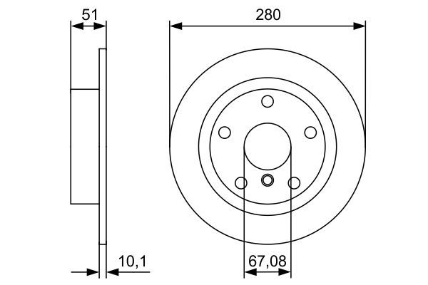 FREN DİSKİ (ARKA)(280MM) BMW 1 116 d 19- / 2 Active Tourer 218 18-21 / i3 s Electric 17- / MINI CLUBMAN Cooper D 14-