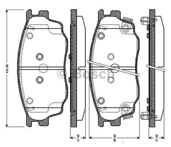 DİSK BALATA (ÖN)(YENİ NO:0986495087) MAZDA 626 2,0D-1,8İ 99-