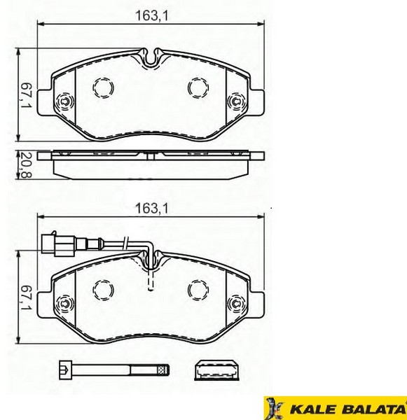 DİSK BALATA (ÖN) VW CRAFTER 10- MERCEDES SPRINTER Y