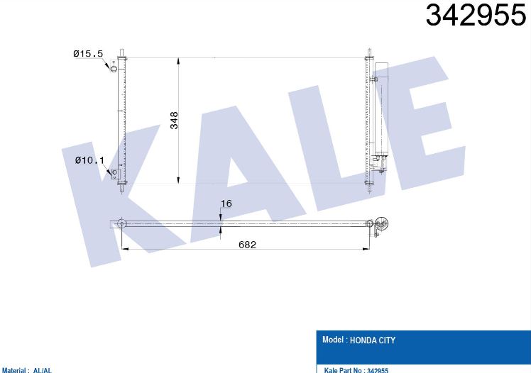 KLİMA RADYATÖRÜ (BRAZING)(KURUTUCULU) HONDA CITY 1.4I VTEC 08-