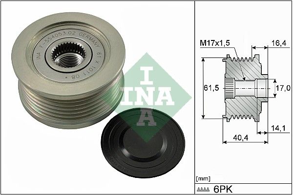 ALTERNATÖR KASNAĞI (6 KANALLI) OPEL ASTRA H / SIGNUM / VECTRA C / ZAFIRA / FIAT ALBEA / BRAVA / BRAVO / DOBLO / GRANDE PUNTO / IDEA / MAREA / PUNTO