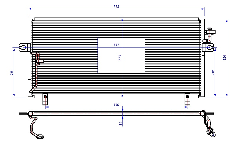 KLİMA RADYATÖRÜ(CNI102) NİSSAN PRİMERA P11 96+