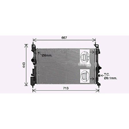 SU RADYATÖRÜ (BRAZING)(AT/MT) OPEL ADAM / CORSA E - VAUXHALL ADAM / COR