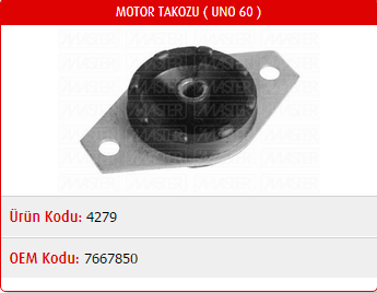 MOTOR TAKOZU FIAT UNO 60