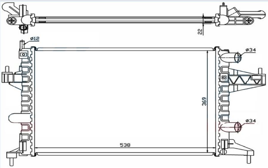 SU RADYATÖRÜ (MEKANİK)(MT)(MOP111) OP CORSA C- 1.0İ/1.2İ/1.4İ 00-