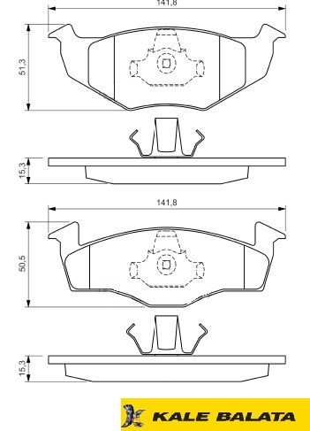 DİSK BALATA (ÖN) VW GOLF III ABS - POLO CLASSIC 95-