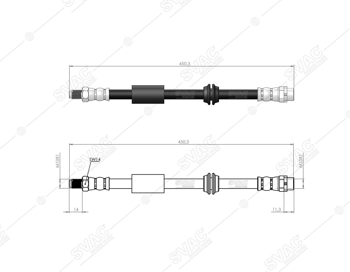 FREN HORTUMU (ARKA) MINI (R50 , R53) - MINI CABRIO (R52) 01 - 06