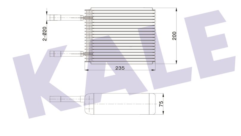 EVAPORATOR (BRAZING) FORD FIESTA IV 95-03 / KA 96-08 / PUMA 97-02 / STREET 03-05 1.3 1.6 1.8 1.4/1.6 16V - MAZDA 121 III 1.3 96-03