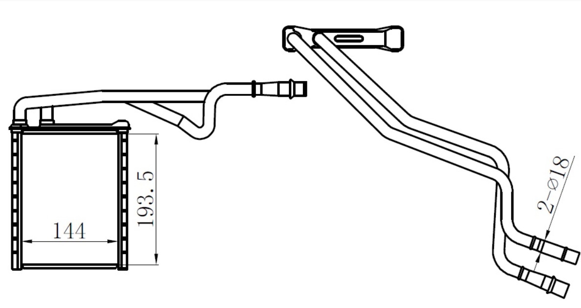 KALORİFER RADYATÖRÜ(KFR082) FORD COURİER 13- (144X194X26)
