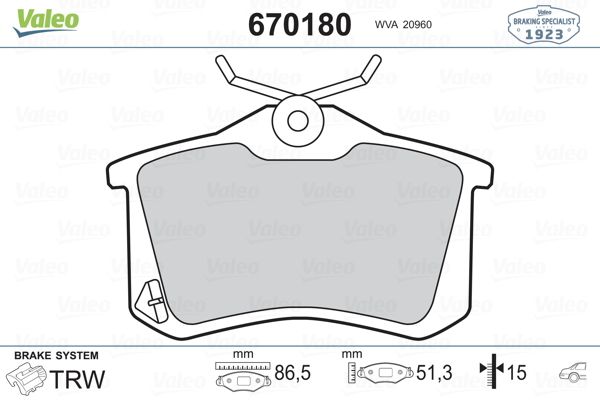 DİSK BALATA (ARKA) VW GOLF II 1.8-1.8 GTI-1.8 GTI 16V 86-91 / GOLF III 1.6-1.8-1.9 TDI 95-97 / GOLF IV 1.6-1.8-1.9 TDI 98-02 / JETTA II 1.8-1.8 16V 86-91 / PASSAT 1.6-1.8-1.8 16V-1.9 TDI 88-96 / RENAULT CLIO III 1.6 16V