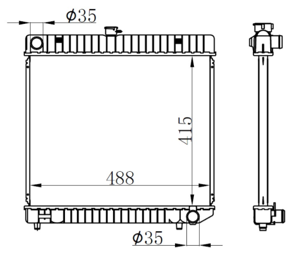 SU RADYATÖRÜ (BRAZİNG)(MT)(BME005) MERCEDES W123 E200/230/280