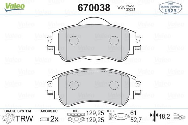 DİSK BALATA (ÖN) CITROEN C4 II 1.2 THP-1.4 VTI-1.6 BLUEHDİ-1.6 HDİ 09-