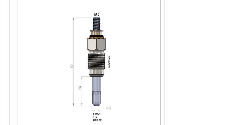 KIZDIRMA BUJİSİ (11,0V) VW CADDY / GOLF III / JETTA / TRANSPORTER AAB 1.6-1.9-2.4D / SEAT IBIZA / CORDOBA 1.3D / TOLEDO 1.9D-1.9TD