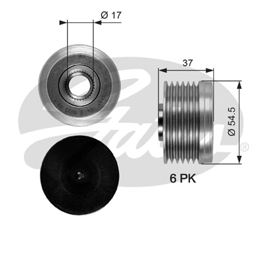 ALTERNATÖR KASNAĞI (6 KANALLI) FIAT DUCATO 02-, SCUDO 99-06, ULYSSE 99-02, / PEUGEOT (206) 99-09, (307) 00-07, (406) 99-04, (607) 00-05, (806) 99-02, BOXER 00-02 / CITROEN BERLINGO 99-11, (C5) I 01-04, (C5) KOMBI VAN 02-04, JUMPER