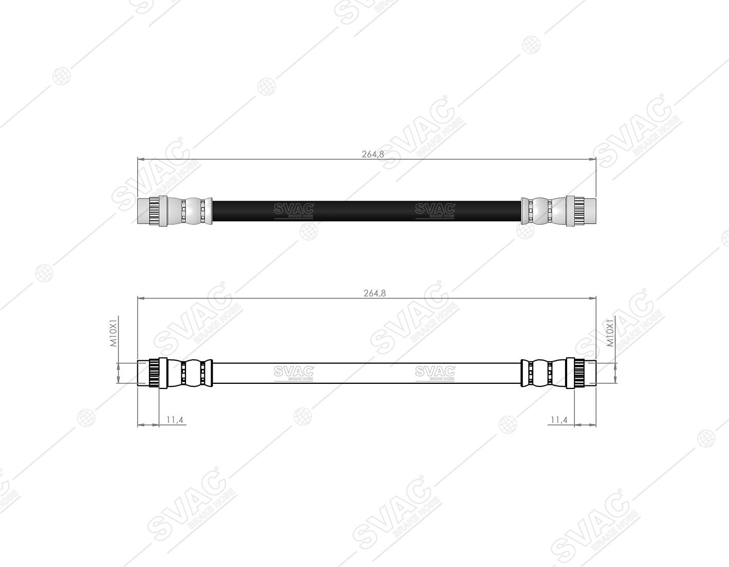 FREN HORTUMU (ARKA) RENAULT R9 / R11 / R19 / PEUGEOT 206 / EXPERT 81-97