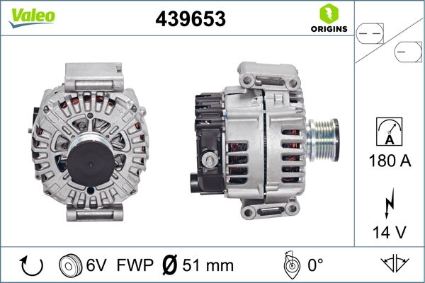 ALTERNATÖR 14V 180A (6 KANALLI) M.BENZ C-SERİSİ (W204-S204) C220 CDI-C250 CDI 07- / E-SERİSİ (W212-A207) E220 CDI-E220 BLUETEC-E250 CDI 11- / SPRINTER (B906) 310 CDI-313 CDI-315 CDI 09-