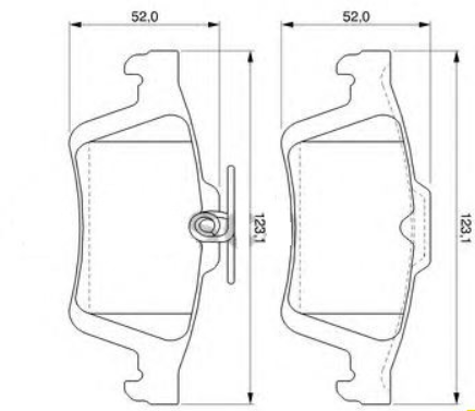 DİSK BALATA (ARKA) FORD C-MAX 1.6 07- / C-MAX 1.8 07- / Focus II 1.4 08-