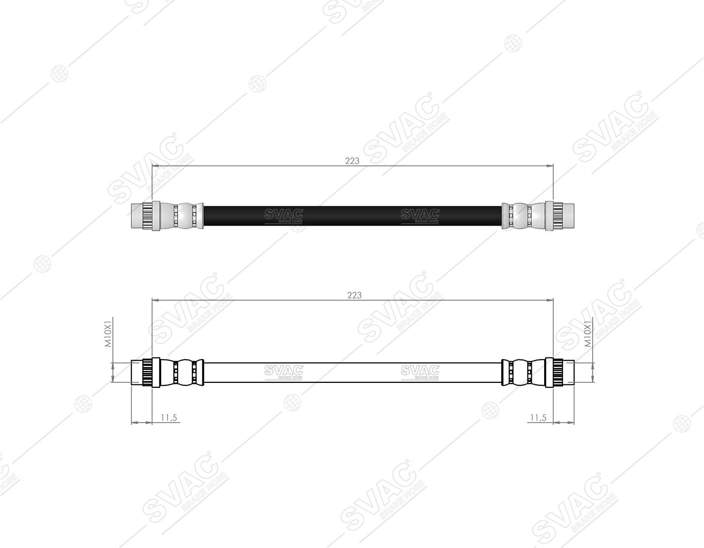 FREN HORTUMU (ARKA) PEUGEOT 206 CC 00-07 / 206 98-07 / RENAULT TRAFIC II 06- / OPEL VIVARO A 06- / NISSAN NV300 16- / PRIMASTAR 06-