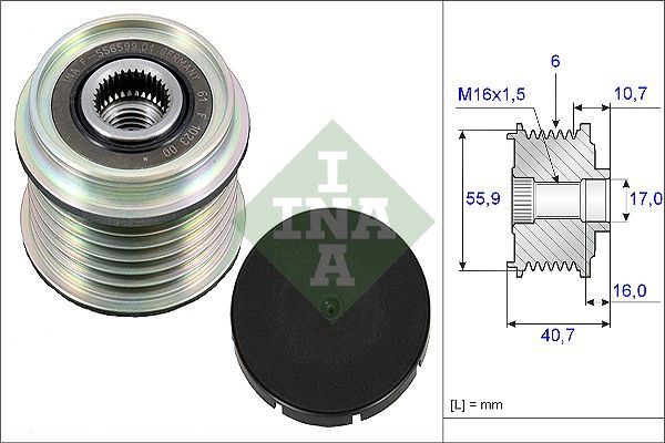 ALTERNATÖR KASNAĞI (6 KANAL) RENAULT CLIO II / KANGOO / LAGUNA / MEGANE I / SCENIC