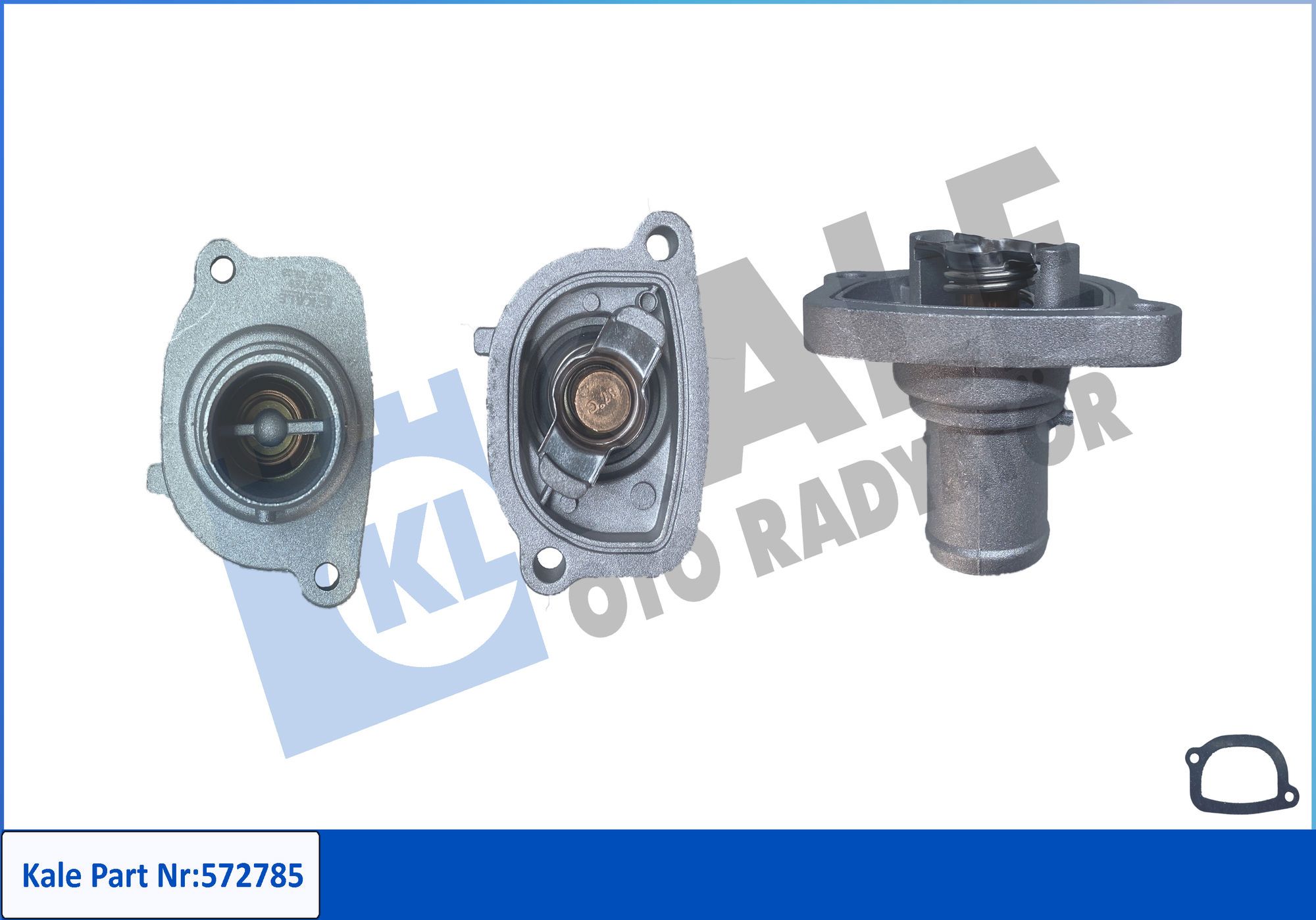 TERMOSTAT FIAT BRAVA / BRAVO / IDEA / MAREA / PALIO / PUNTO / STILO - LANCIA MUSA / Y / YPSILON  (87 °C) + FLANŞ