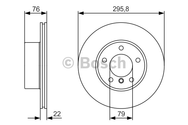 FREN DİSKİ (ÖN)(295,8MM) BMW 5 (E39)520D-523İ-525İ-530D 00