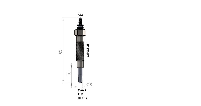 KIZDIRMA BUJİSİ (11,0V) HYUNDAI GALLOPER / TERRACAN / MITSUBISHI L200 / L300 2.3D Y.M